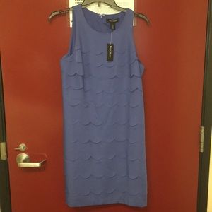 Scalloped, blue dress